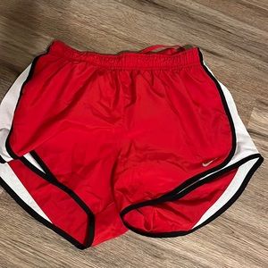red nike running shorts